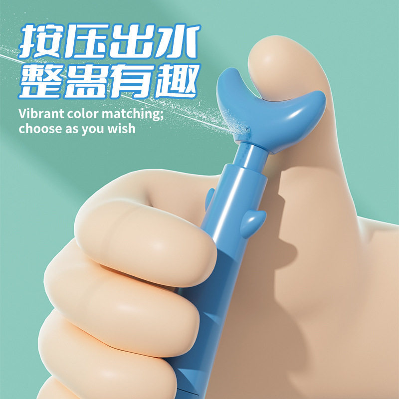 正版鲨鱼水枪笔按压喷水爆款鲨笔恶搞鲨鱼圆珠笔仿真学生娱乐网红