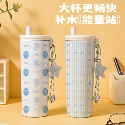 新款陶瓷内胆咖啡杯高颜值高颜值卡通水杯真空杯子学生礼品杯送人