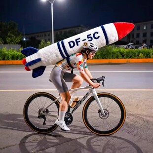 车载特大东风5C毛绒公仔车饰导弹抱枕DF61覆盖全球安全感夹腿玩偶