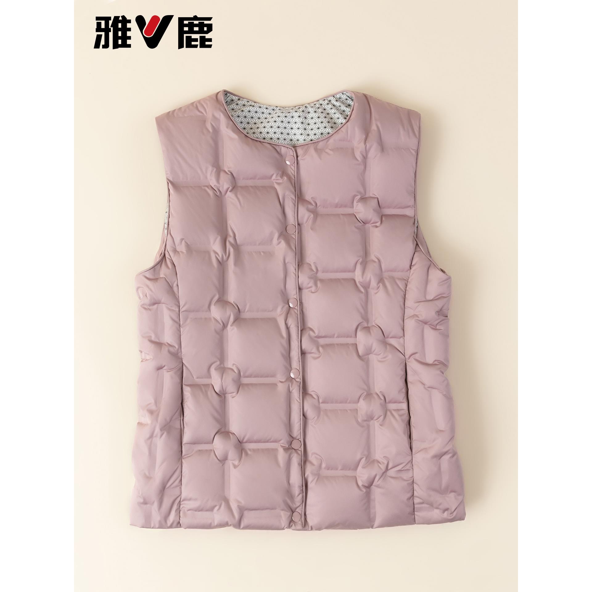 雅鹿石墨烯羽羽绒马甲女2025冬季新款内搭羽绒服内胆鸭绒马夹外套
