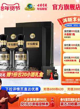 古井贡酒 年份原浆古20 26度浓香型白酒 26度375mL悦轻度 2瓶装