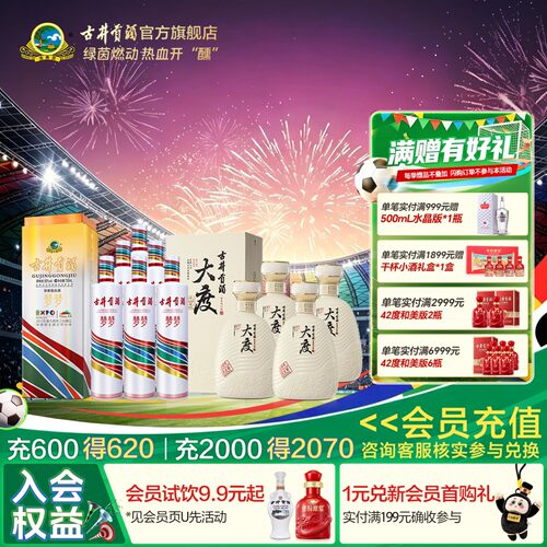 古井贡酒梦梦6瓶+大度4瓶组合