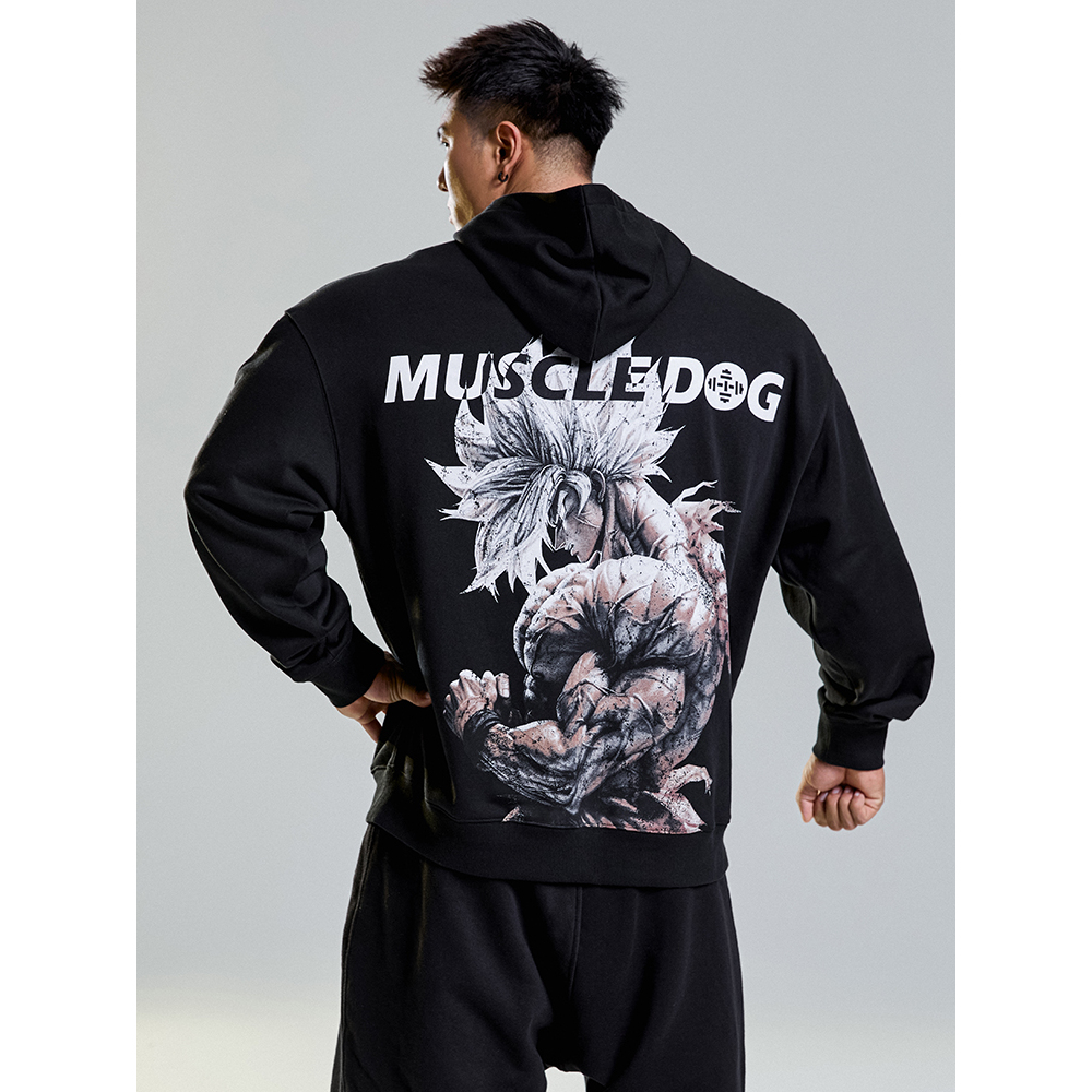 肌肉狗舒适亲肤潮牌新品连帽卫衣