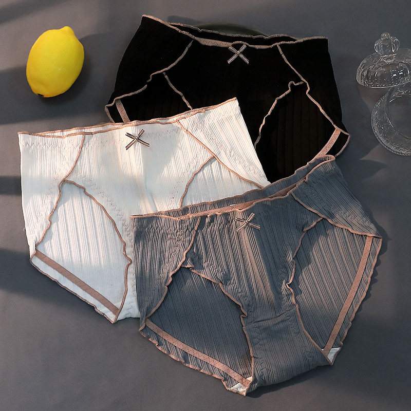 俞兆林女士内裤女裆抗菌中腰无痕短裤头新款时尚三角内裤