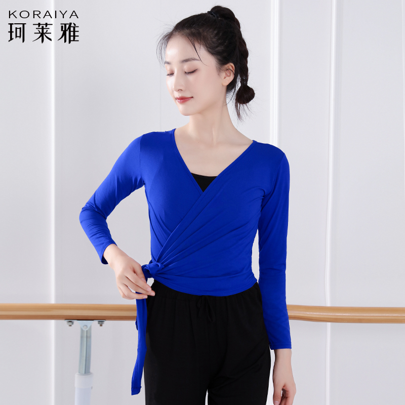 舞蹈服女现代舞练功服芭蕾舞古典形体瑜伽艺考表演服中袖长袖上衣