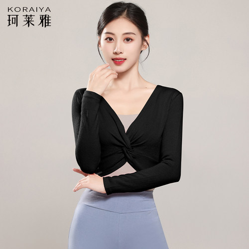 舞蹈毛衣成人女芭蕾舞现代舞练功服形体艺考保暖坎肩外搭显廋外套