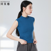 舞蹈服高领上衣成人女现代舞练功服瑜伽形体短袖 背心艺考表演出服