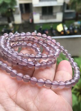 巴西天然玛瑙毫米冰透手链