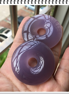 原石纯天然蓝玉髓平安扣吊坠特色精美配送吊坠绳送妈妈女友礼61