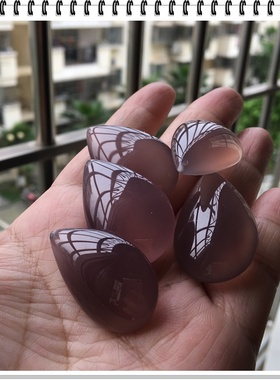 正品通透水润巴西无烤灰紫紫罗兰水滴玉髓吊坠界面配送吊坠绳43