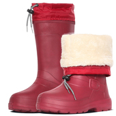 高筒超轻防滑雨鞋 冬季 轻便保暖加绒加厚棉EVA泡沫雨靴防水靴女款