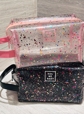 防水化妆包果冻包洗漱包便携旅行整理包大容量塑料包可爱收纳包女