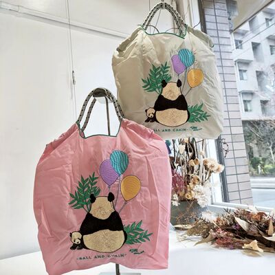 吾身绣品刺绣环保布袋 日本ballchain环保袋购物袋