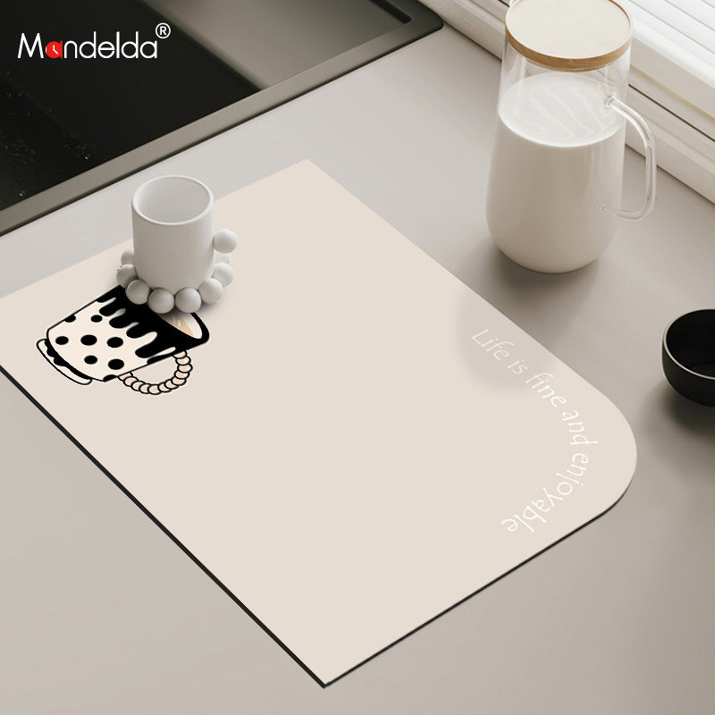 满得达厨房台面吸水皮革垫子碗碟沥水垫圆形咖啡杯垫隔热吧台垫子,居家布艺,厨房地垫,淘宝优惠券,粉丝福利购,淘宝优惠卷