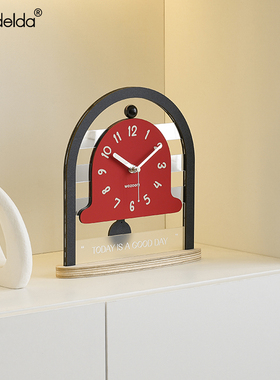 Mandelda客厅玄关装饰摆件电视柜家居饰品钟表桌面摆放式创意时钟
