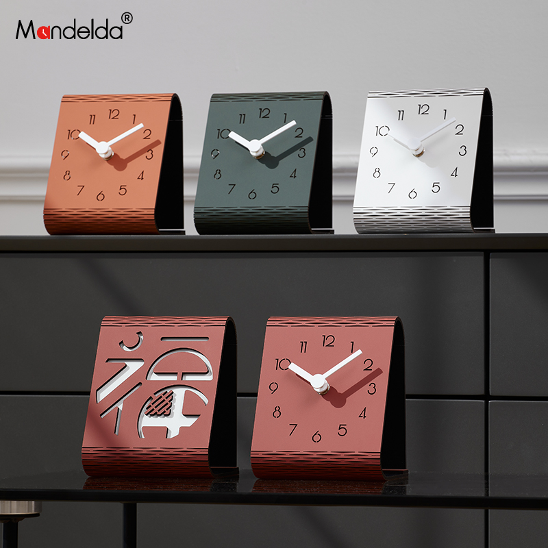 Mandelda办公桌面客厅摆件家居饰品玄关酒柜电视柜装饰座钟轻奢时