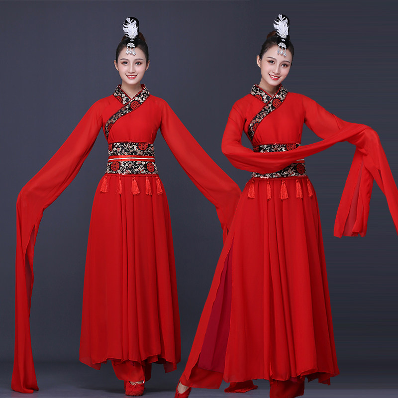 水袖舞服装女飘逸2019新款中国风仙女甩袖惊鸿舞古典舞演出服成人|msdalam kategori Butik wanita / wanita, pakaian/pakaian kebangsaan/peringkat pakaian, pakaian kebangsaan/pakaian - dari Buy2taobao.com untuk memberikan perkhidmatan ejen Taobao profesional membeli