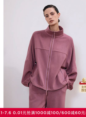 AIMER CHUANG温泉5秋冬女含羊毛双层双面布立领长袖外套CA452121