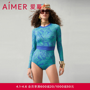 连体泳衣AM689762 爱慕南法假日女士沙滩海边长袖