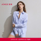 爱慕蔚蓝遐想睡衣女春夏棉质可外穿对襟家居上衣衬衫 AM45C661