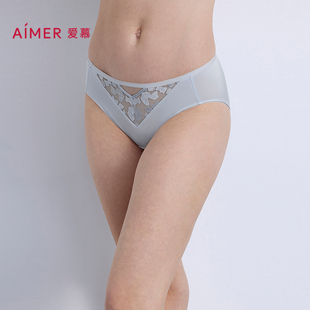 爱慕无痕冰丝内裤 AM22B591 女星河恋语棉质底裆性感蕾丝低腰三角裤
