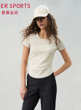 爱慕运动轻舞女士夏季圆领短款短袖T恤上衣AS143S71