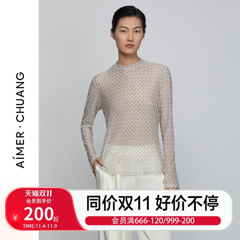 爱慕·CHUANG21空气印花打底轻薄女士长袖上衣CA720371高性价比高么？