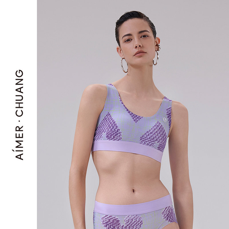 AIMER CHUANG趣野2内衣女无钢圈背心式舒适文胸CA171981