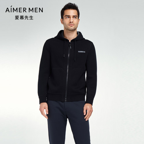 羊毛拉链开衫长袖爱慕先生休闲