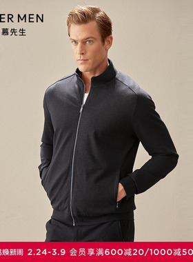 爱慕先生外穿男商旅外穿立领拉链插兜春夏长袖上衣NS81D541