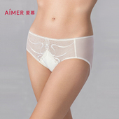女棉质底裆性感蕾丝中腰平角裤 3条179元 爱慕夏至内裤 AM23A981