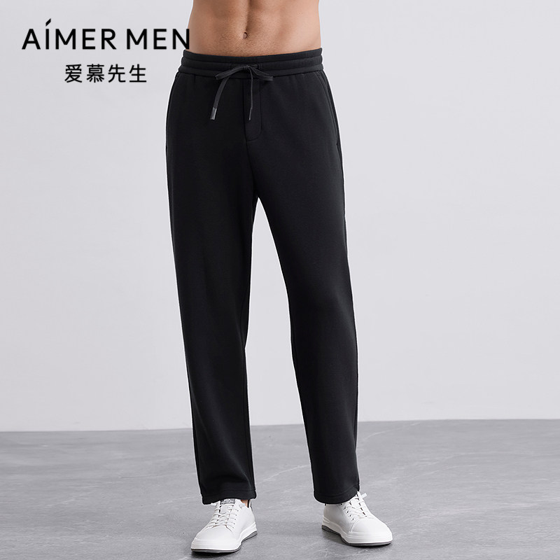 爱慕先生25秋冬百搭休闲裤系列男士外穿棉质加绒休闲裤NS82M822