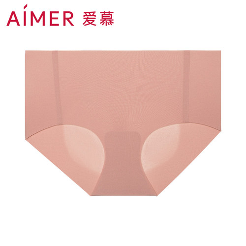 爱慕内裤女士本命年红色中腰三角泡泡裤无痕一片式三角裤AM226142