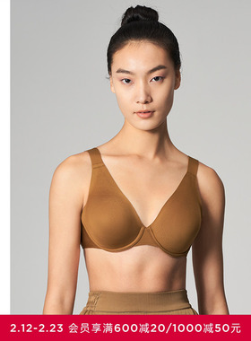 AIMER CHUANG内衣女预言含乳贴薄杯性感大罩杯大胸显小文胸罩春夏