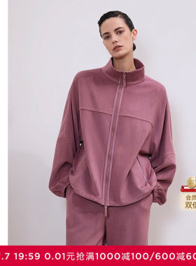 AIMER CHUANG温泉5秋冬女含羊毛双层双面布立领长袖外套CA452121