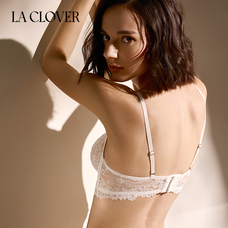 La Clover雨夜巴黎3/4薄杯文胸内衣蕾丝性感CC13AE1
