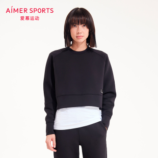 套头卫衣AS144M51 上衣厚款 爱慕运动外穿女士街潮iMOVEIV短款 长袖