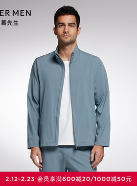 爱慕先生轻商旅系列男士立领拉链薄款开衫长袖外套男NS81J821