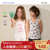 AIMER Kids天使背心莫代小猪佩奇男女童吊带A类跨栏背心AK111E871