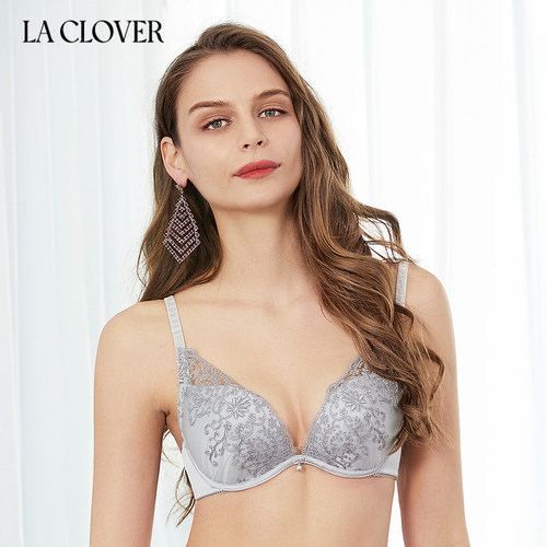 LACLOVER兰卡文Lovestory系列刺绣聚拢文胸LC11SC1