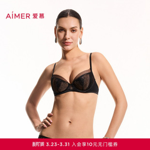 爱慕闲庭内衣女3 4软托薄杯大胸显小性感文胸AM13C551