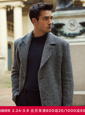 爱慕先生保暖内衣男24秋冬纯色高领含真丝打底秋衣上衣NS72D462