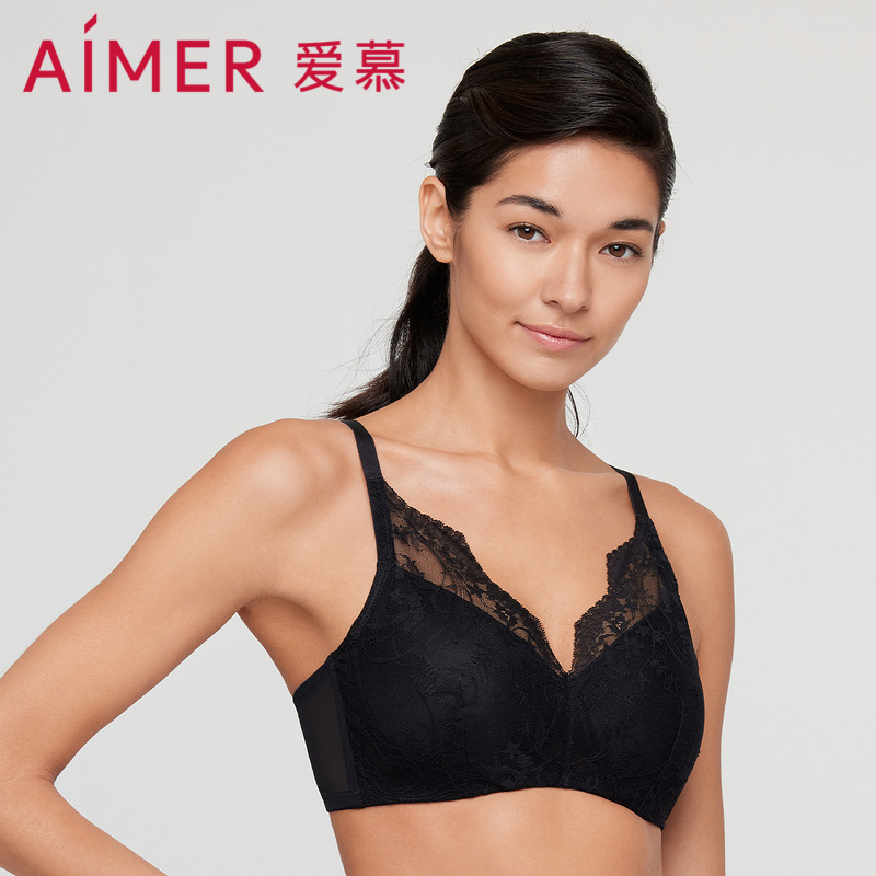 爱慕内衣女夏季大胸显小大罩杯无托无纺布胸罩AM177542
