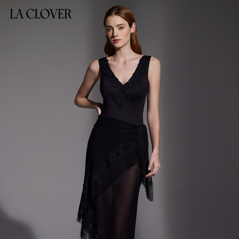 LC68XP1爱慕高端La clover兰卡文女士游泳衣显瘦深V礼服连体泳衣
