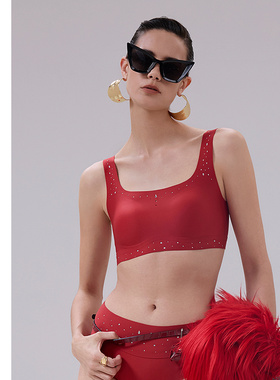 爱慕·CHUANG瑶光2内衣女方领无钢圈背心式舒适文胸CA172101