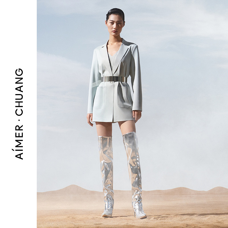 AIMER·CHUANG穿梭2系列双面布翻驳领西服外套CA810461,女士内衣/男士内衣/家居服,睡衣上装,淘宝优惠券,粉丝福利购,淘宝优惠卷