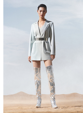 AIMER·CHUANG穿梭2系列双面布翻驳领西服外套CA810461