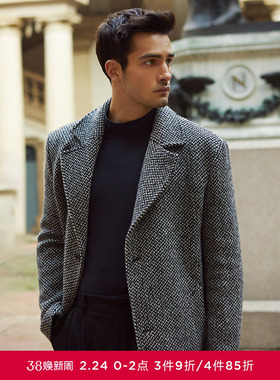 爱慕先生保暖内衣男24秋冬纯色高领含真丝打底秋衣上衣NS72D462