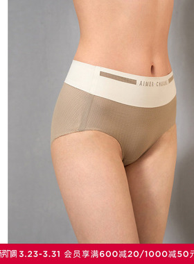 AIMER CHUANG明动5内裤女棉质底裆净痕腿围高腰平角裤CA231361