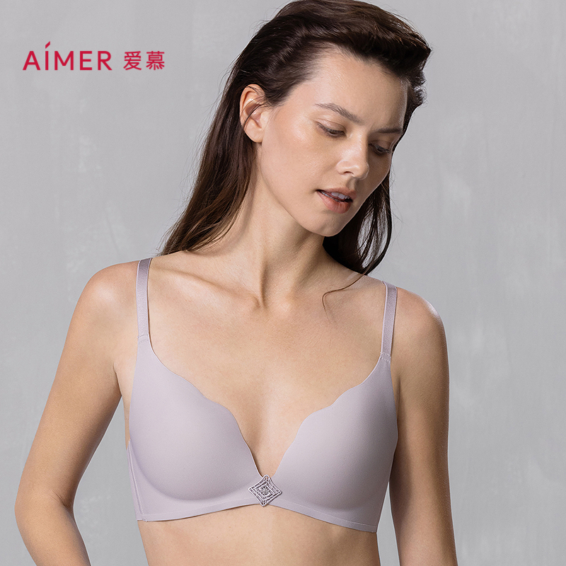 爱慕25春夏Everyday内衣女无钢圈波浪杯中厚微聚拢文胸AM17A791